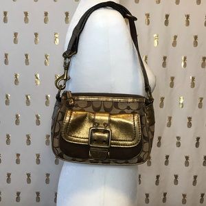 Coach Signature Logo handbag Gold/Brown